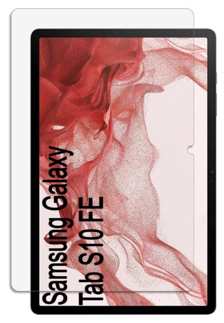 واقي شاشة مقوى لجهاز سامسونج جالاكسي تاب S10 FE | زجاج مقوى بدرجة صلابة 9H، سهل التركيب بدون فقاعات، تغطية كاملة ومقاومة للخدوش، متوافق مع أغلفة الحماية - شفاف - Image 1